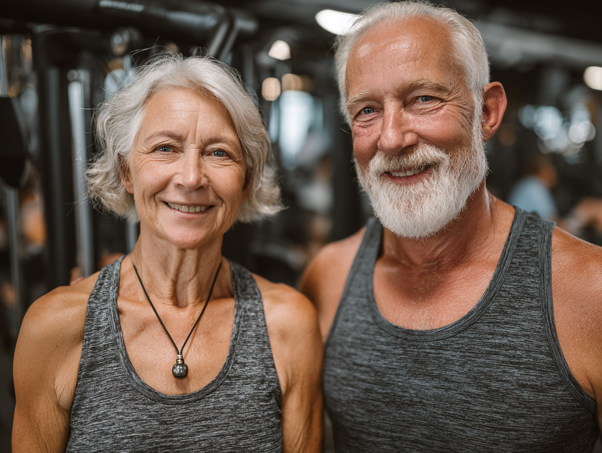 Активні люди зрілого віку займаються фітнесом